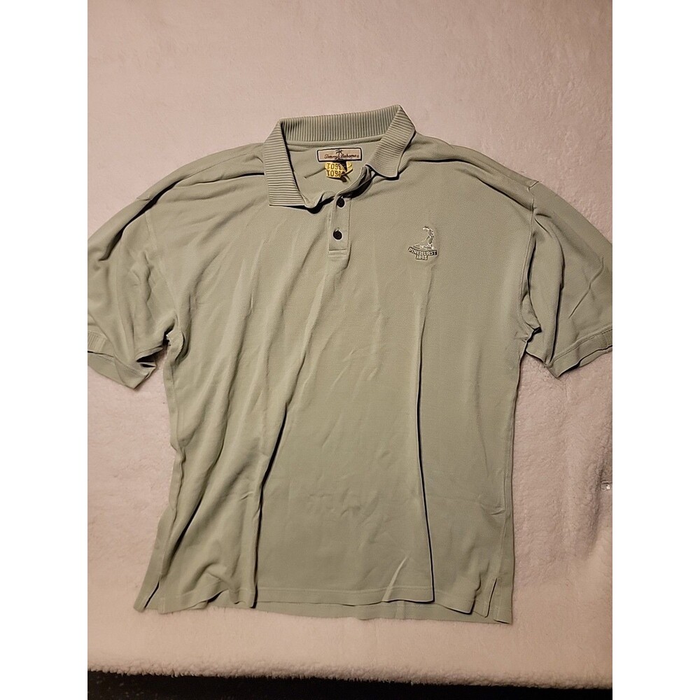 Pinehurst Golf Polo Shirt Mens Medium Green TOMMY BAHAMA Preppy 1895